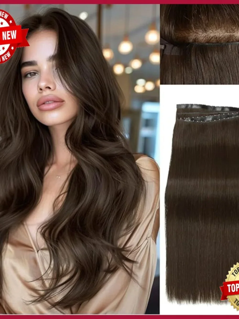 Remy Human Hair Extensions 100g Seamless Scalp-Simulated Double Layer